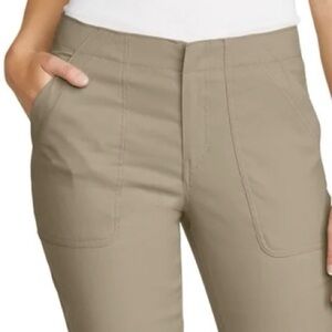 Eddie Bauer Women's Horizon Straight Ankle Tan Pants  - Size 16 -NWT